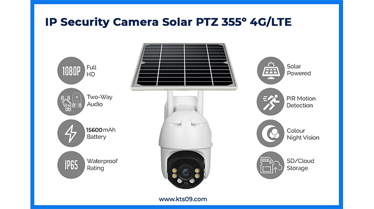 Camera Năng Lượng Mặt Trời 355º 4G/LTE